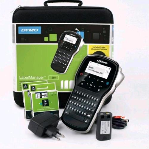 DYMO LABELMANAGER 280 QWERTY KITCASE ETICHETTATRICE TERMICA SU NASTRO D1 CABLATO