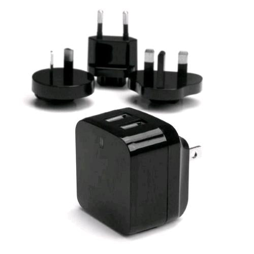 STARTECH CARICABATTERIE DA RETE UNIVERSALE INTERNAZIONALE DOPPIA PORTA USB 17 W
