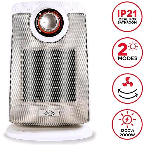 ARGO BEAT ICE TERMOVENTILATORE CERAMICO CON BASE OSCILLANTE 2000W BIANCO