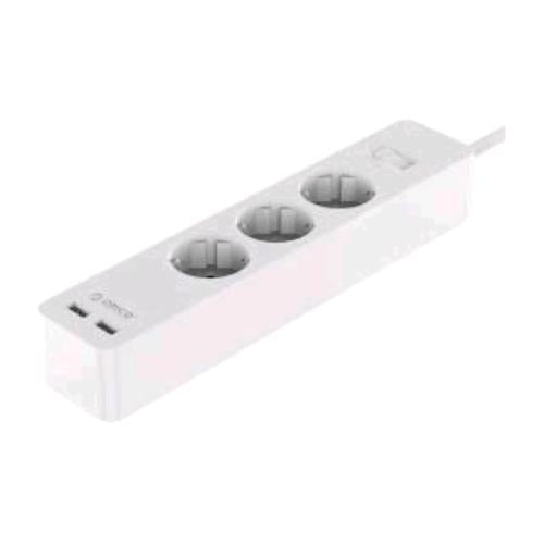 ORICO GPC-3A2U-EU MULTIPRESA 3XSCHUKO 16A 2XUSB RICARICA 2.4A 1.5M BIANCO