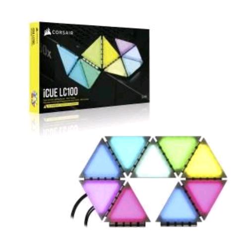 CORSAIR ICUE LC100 KIT AGGIUNTIVO LUCI SMART TRIANGOLARI DI 9 MINI PANNELLI A TR