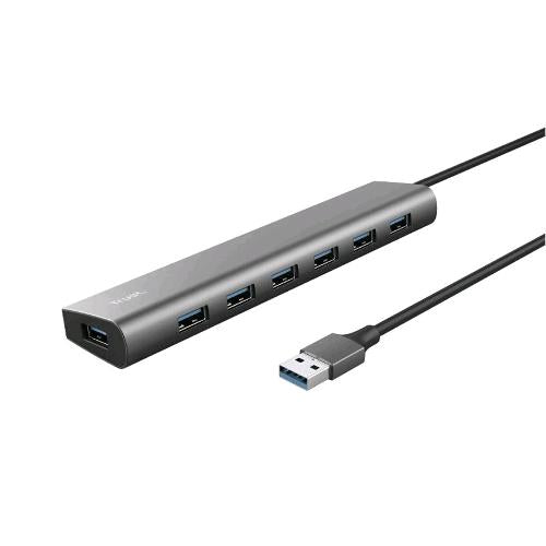 TRUST HALYX HUB USB 7 PORTE 3.2 GEN 1 SDOPPIATORE USB CON PORTA DI ALIMENTAZIONE