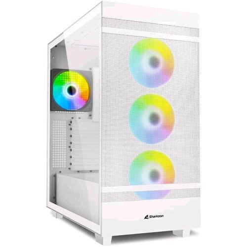SHARKOON REBEL C50 RGB FULL TOWER ATX METALLO LATERALI VETRO TEMPERATO BIANCO