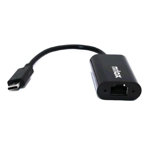 NILOX CAVO ADATTATORE DA USB-C 3.1 MASCHIO A RJ-45 FEMMINA 1.000 Mbit/s NERO