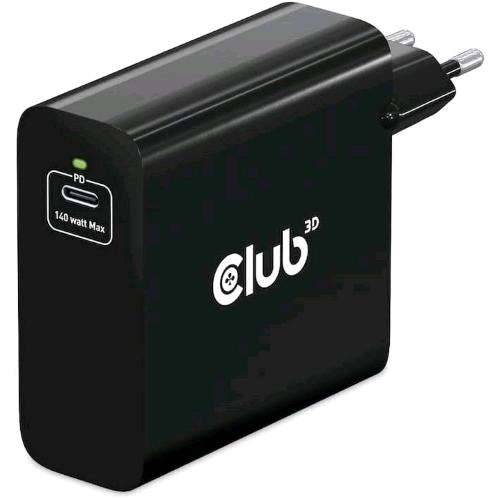 CLUB3D CAC-191 TRAVEL CHARGER 140 WATT GaN TECHNOLOGY SINGLE PORT USB TYPE-C POW
