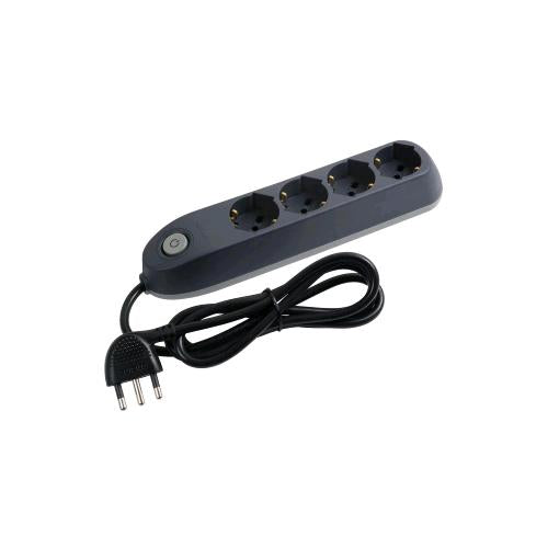 BTICINO POKER 4 MULTIPRESA CON 4 PRESE 2P+T SHUCKO/BIPASSO ITA CON INTERRUTTORE