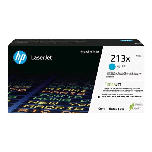 HP 213X TONER CIANO ALTA RESA PER COLOR LASERJET 5700, 5800, 6700, 6701, 6800, 6