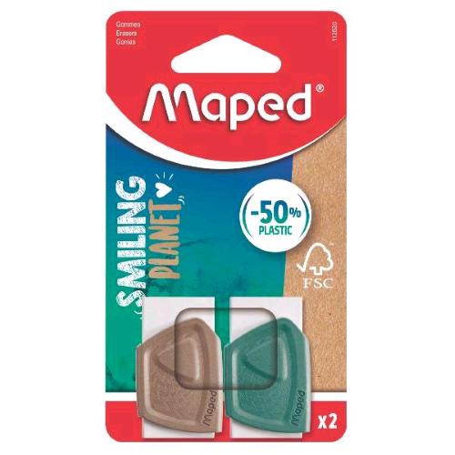 MAPED SMILING PLANET GOMMA COLORI ASSORTITI CONF 2 Pz.