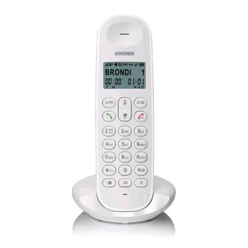 BRONDI TELEFONO LOTUS TELEFONO CORDLESS DECT GAP RUBRICA TELEFONIA 50 MEMORIE FI