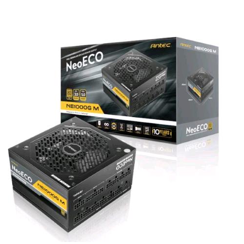 ANTEC NE1000G M EC ATX3.0 ALIMENTATORE 1.000W CERTIFICAZIONE 80 PLUS GOLD CAVI M
