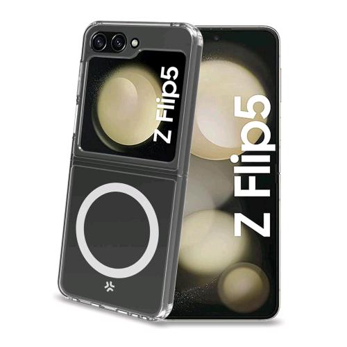 CELLY SAMSUNG GALAXY Z FLIP5 COVER IN TPU TRASPARENTE CON MODULO MAGNETICO CIRCO