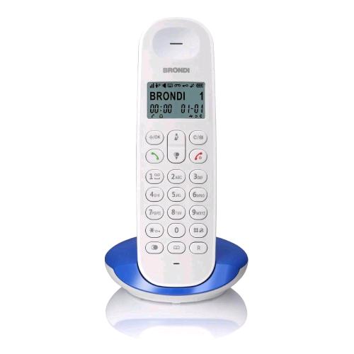 BRONDI TELEFONO LOTUS TELEFONO CORDLESS DECT GAP RUBRICA TELEFONIA 50 MEMORIE FI
