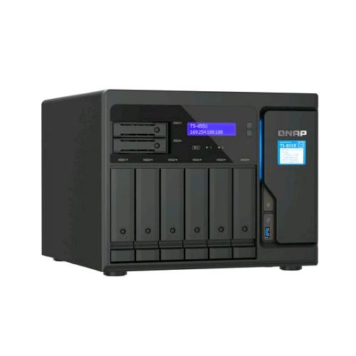 QNAP TS-855X-8G NAS CHASSIS TOWER INTEL ATOM C5125 2.8GHz RAM 8GB 8 BAY HDD/SSD