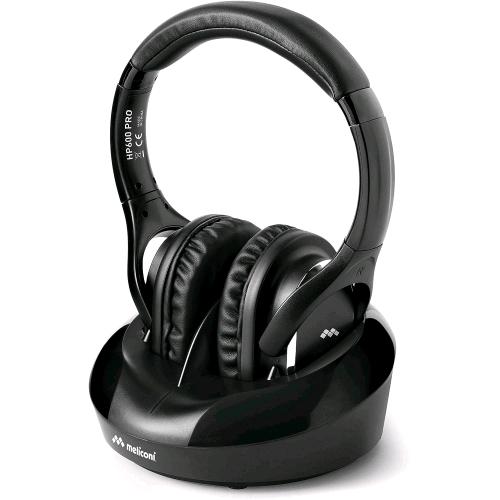MELICONI HP600 PRO CUFFIA TV WIRELESS UNIVERSALE CON BASE DI RICARICA ED INGRESS