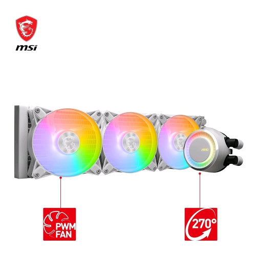MSI MAG CORELIQUID E360 ARGB WHITE DISSIPATORE A LIQUIDO TRIPLE FAN