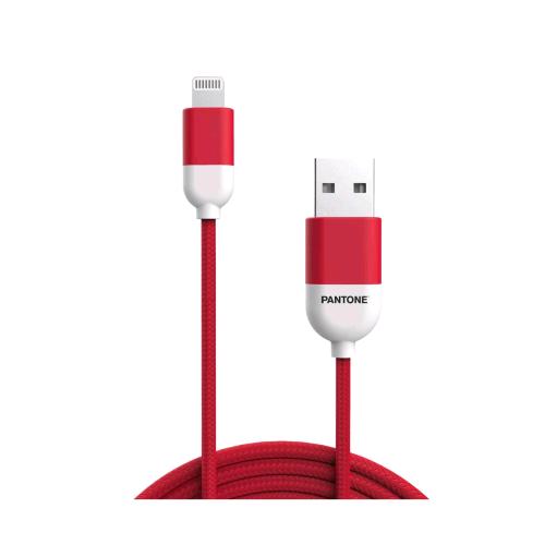 PANTONE CAVO ADATTATORE DI RICARICA DA USB-A A LIGHTNING 12 W 2A 1.5 MT BIANCO/R