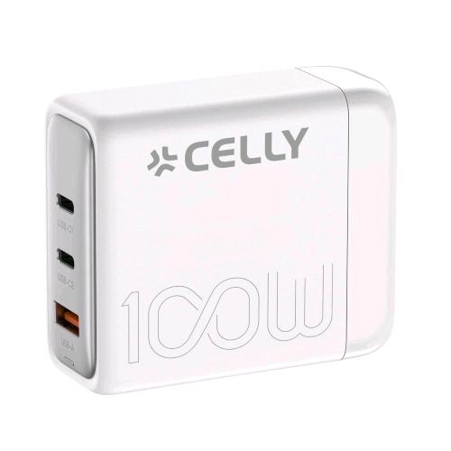 CELLY POWERSTATION CARICABATTERIE COMPATTO TECNOLOGIA GaN 2 x USB-C 1 x USB-A MA