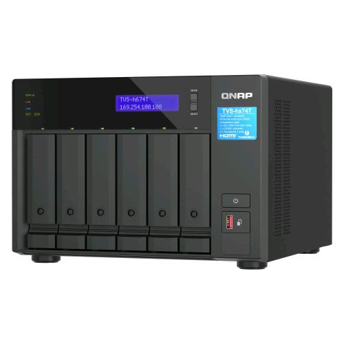 QNAP TVS-H674T-I5-32G NAS TOWER 6 BAY 2.5"/3.5" i5-12400 32GB RAM 2 PORTE LAN 2.