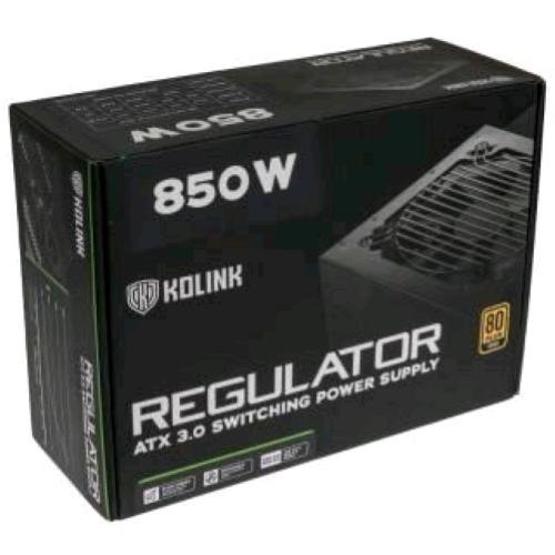 KOLINK REGULATOR ALIMENTATORE ATX 850W MODULARE CERTIFICAZIONE 80+ GOLD RAFFREDD
