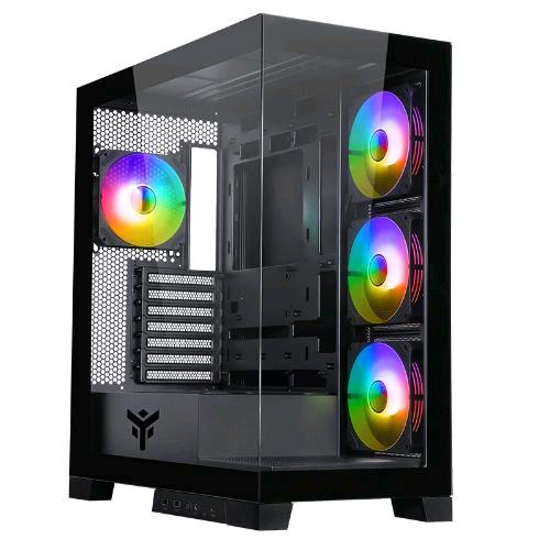 ITEK SHOWBUI 45B CASE GAMING ATX TOWER 3+1 VENTOLE INSTALLATE 120MM ILLUMINAZION