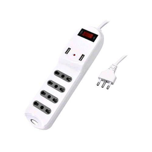 MEDIACOM MD-PM101 MULTIPRESA CON INTERRUTTORE 4 POSTI BIPASSO + 2 USB-A CON PROT