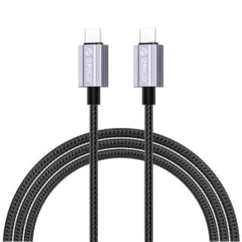 ORICO GQA100 CAVO USB-C MASCHIO/MASCHIO SUPPORTA FINO A 100 W 5A 1.5 MT NERO/GRI