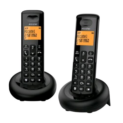 ALCATEL E160 DUO CORDLESS DECT + 1 AGGIUNTIVO AMPIO DISPLAY A 2 LINEE BLOCCO CHI