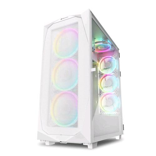 SHARKOON REV300 RGB CASE FULL-TOWER SIDE GLASS WHITE