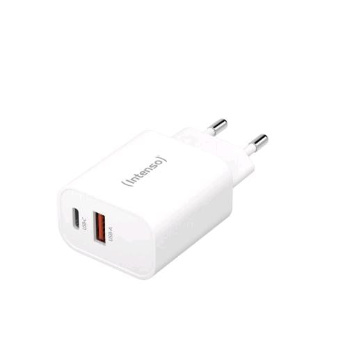 INTENSO POWER ADAPTER CARICABATTERIE DA RETE 30 W 1 x USB-C - 1 x USB-A BIANCO