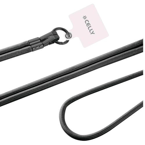 CELLY FREEDOM NECK CHAIN LACCIO DA COLLO PER SMARTPHONE IN NYLON NERO