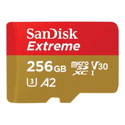 SANDISK EXTREME MICRO SDXC 256GB + SD ADAPATER 190MB/S 130MB/S A2 / Video Class