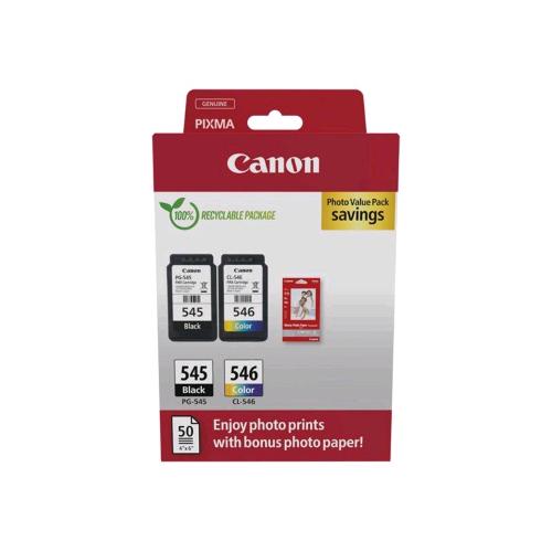 CANON PG-545 / CL-546 VALUE PACK 2 CONFEZIONI DA 8 ML NERO + COLORE (ciano, mage