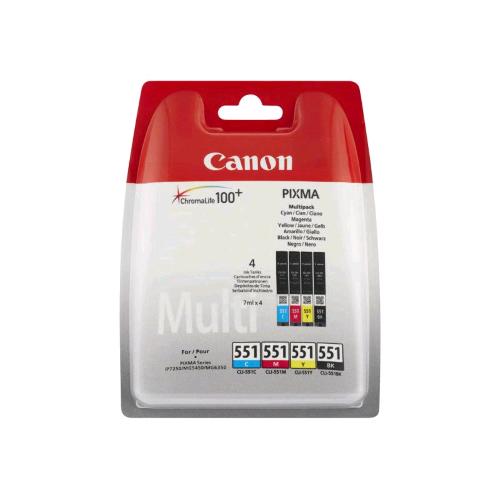 CANON CLI-551 C/M/Y/BK MULTI SEC 4 CARTUCCE INK
