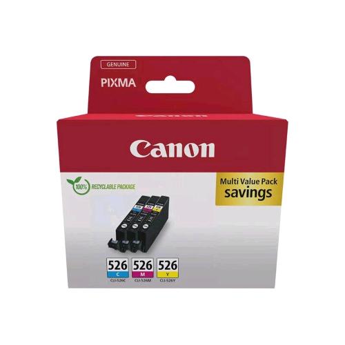 CANON CLI-526 MULTIPACK 3 CONFEZIONI 9 ML GIALLO CIANO MAGENTA PER PIXMA iP4850,