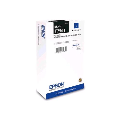 EPSON T7561 DURABRITE CARTUCCIA INCHIOSTRO NERO TAGLIA L 50 ML PER WF-8090, WF-8