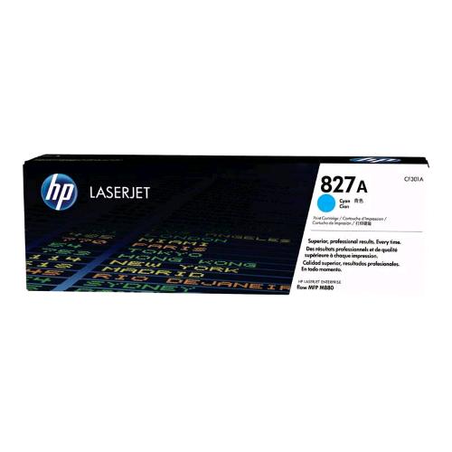 HP 827A TONER CIANO PER COLOR LASERJET MANAGED FLOW MFP M880; LASERJET ENTERPRIS