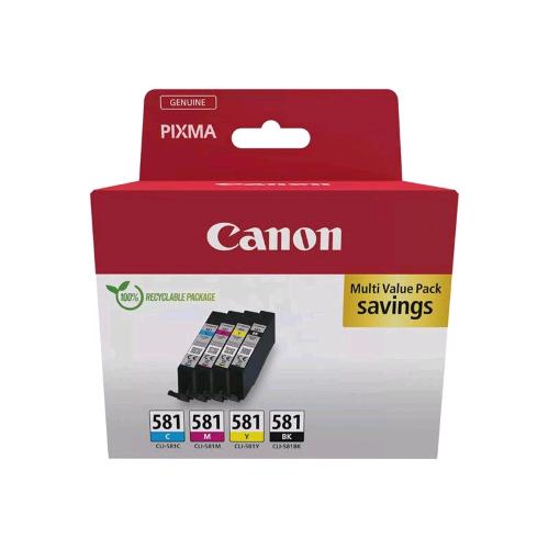 CANON CLI-581 BK/C/M/Y MULTI PACK CONFEZIONE DA 4 CARTUCCE NERO, GIALLO, CIANO,