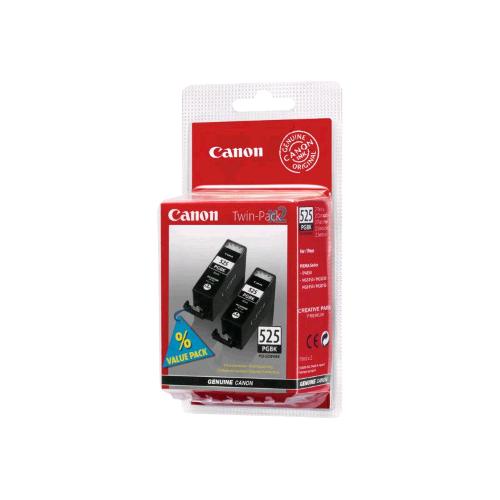 CANON PGI-525 BK TWIN PACK 2 Pz. INK NERO 19 ML per PIXMA iP4950, iX6550, MG5250