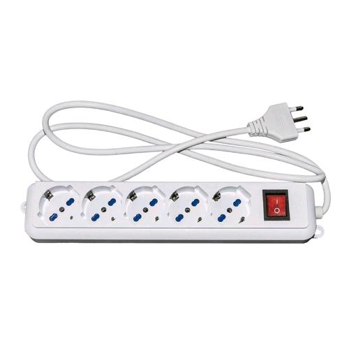 DIGITUS LKMP05L MULTIPRESA 5 POSTI SCHUKO/BIPASSO ITALIANA 10/16A CON INTERRUTTO
