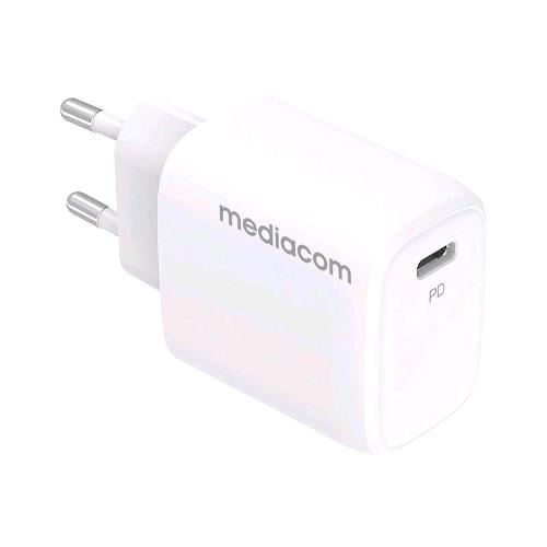 MEDIACOM MD-A120 PD CHARGER CARICABATTERIE DA RETE USB-C 20 W BIANCO