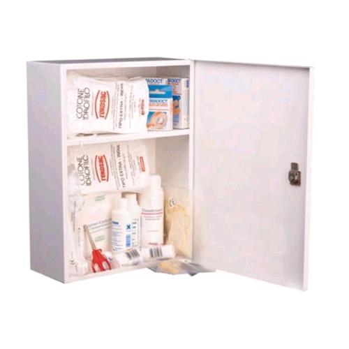 MARKIN ARMADIETTO PRONTO SOCCORSO PER 2 PERSONE IN METALLO 405X300X125 mm CON DO