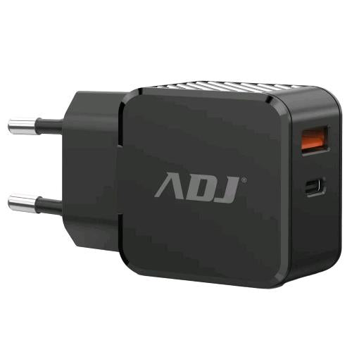 ADJ 110-00115 CARICABATTERIE DA RETE 2 USCITE USB-A 30 FAST CHARGE 1 USB-C PD NE