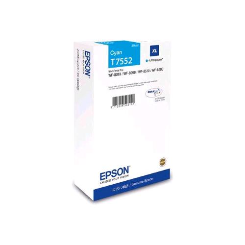EPSON T7552 DURABrite Pro CARTUCCIA INK CIANO XL 39 ML PER WorkForce Pro WF-8010