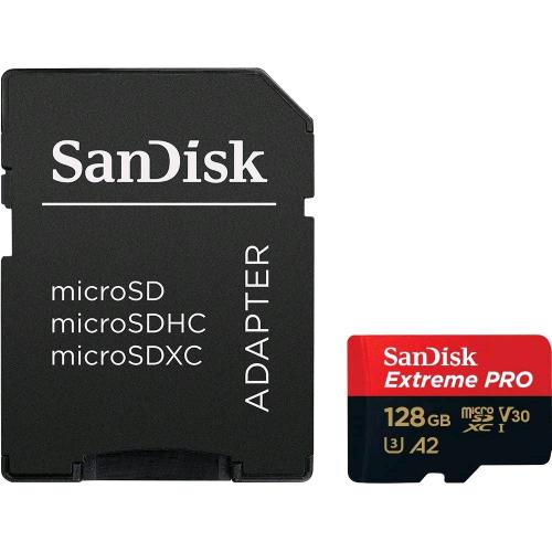 SANDISK EXTREME PRO microSDXC 128GB V30 UHS-I U3 CLASS10 CON ADATTATORE DA micro