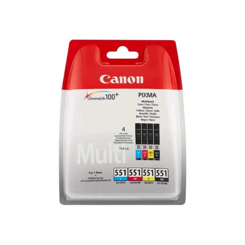 CANON CLI-551 MULTIPACK CONFEZIONE DA 4 INK JET NERO GIALLO CIANO MAGENTA