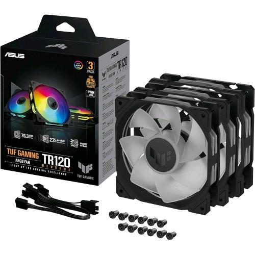 ASUS TUF GAMING TR120 ARGB FAN REVERSE 3 IN 1 VENTOLE 120mm PWM 2.000rpm 16 LED