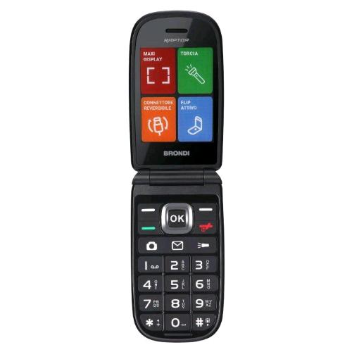 BRONDI RAPTOR DUAL SIM 2.8" CLAMSHELL FLIP ATTIVO AMPIO DISPLAY 3 PULSANTI ACCES