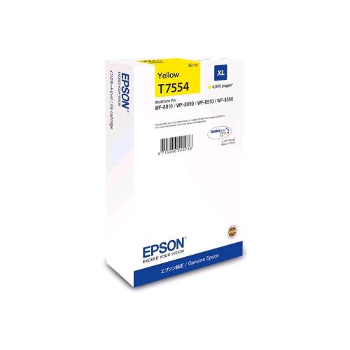 EPSON T7554 CARTUCCIA INCHIOSTRO XL GIALLO 39 ML Epson DURABrite Pro PER WorkFor
