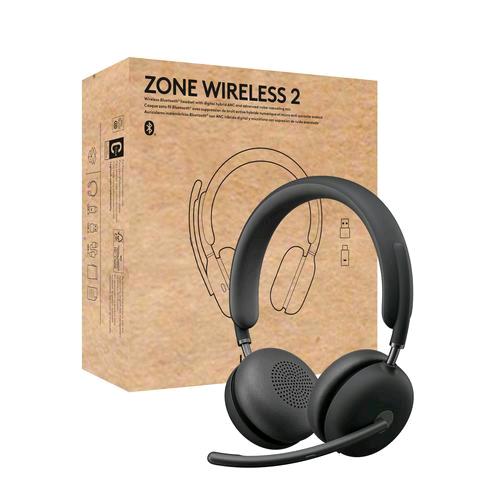 LOGITECH ZONE WIRELESS 2 CUFFIE SOVRAURALI CON MICROFONO CON/SENZA CAVO INTERFAC