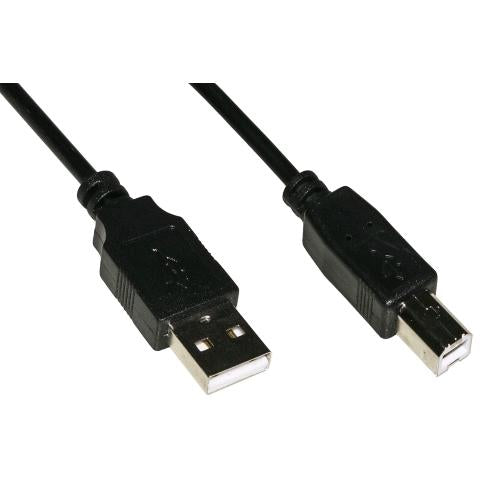 LINK CAVO USB 2.0 CONNETTORI A-B IN RAME 1.8 MT NERO